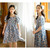 Girls Print Floral Puff Sleeve Dress (Color:Blue Size:160cm) Girls Print Floral Puff Sleeve Dress (Color:Blue Size:160cm)