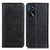 For OPPO A16 Magnetic Crazy Horse Texture Horizontal Flip Leather Case with Holder & Card Slots & Wallet(Black)