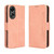 For OPPO A78 4G Skin Feel Calf Texture Card Slots Leather Phone Case(Pink)