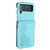 For Samsung Galaxy Z Flip4 5G Datura Flower Embossed Flip Leather Phone Case(Light blue)