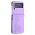 For Samsung Galaxy Z Flip3 5G Datura Flower Embossed Flip Leather Phone Case(Purple)