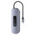 USAMS US-SJ643 PD100W 8 in 1 Aluminum Alloy Multifunctional Type-C HUB with Light(Metal Grey)