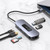 USAMS US-SJ643 PD100W 8 in 1 Aluminum Alloy Multifunctional Type-C HUB with Light(Metal Grey)