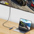 USAMS US-SJ643 PD100W 8 in 1 Aluminum Alloy Multifunctional Type-C HUB with Light(Metal Grey)