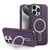For iPhone 15 Pro Max Shield MagSafe Magnetic Holder Phone Case(Purple) For iPhone 15 Pro Max Shield MagSafe Magnetic Holder Phone Case(Purple)