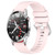 For Huawei Watch GT2 42mm 20mm Liquid Glossy Silver Buckle Silicone Watch Band(Pink)