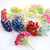 5 Branches DIY Hand-simulated Plum Mini Flocking Cloth Lucky Flower(Red)