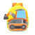 3D Cartoon Trucks Cars Plush Kids Backpack Children School Bags(Excavator)