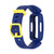 For Fitbit Ace 3 Silicone Integrated Watch Band(Dark Blue Yellow Buckle)