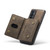 For OnePlus 9RT 5G DG.MING M2 Series 3-Fold Multi Card Bag Back Cover Leather Phone Case(Coffee)