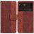 For Infinix Note 12 VIP Geometric Embossed Leather Phone Case(Brown)