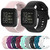23mm Color Buckle Silicone Wrist Strap Watch Band for Fitbit Versa 2 / Versa / Versa Lite / Blaze, Size: L(Midnight Blue)