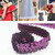 LP000330 Three-row Elastic Connection Sequins Lace Belt DIY Clothing Accessories, Length: 0.9m, Width: 3cm(Wine Red)