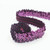 LP000330 Three-row Elastic Connection Sequins Lace Belt DIY Clothing Accessories, Length: 0.9m, Width: 3cm(Wine Red)