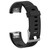 For Fitbit Charge 2 Common Texture Silicone  Watch Band with Buckle, Size:L(Black)