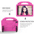 For iPad Mini 5/4/3/2/1 EVA Material Children Flat Anti Falling Cover Protective Shell With Thumb Bracket(RoseRed)