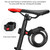 Bicycle Anti-Theft Code Lock Five-Digit Bicycle Lock Portable Bold And Long Steel Cable With Bracket Car Lock(Black)