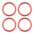 4 PCS / Set Air Conditioning Vent Metal Decorative Ring for Audi A1(Red)