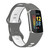 For Fitbit Charge 5 Two-color Silicone Watch Band(Grey White)