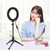 PULUZ 6.2 inch 16cm RGBW Light + Desktop Tripod Mount + USB Dimmable LED Ring Vlogging Photography Video Lights with Cold Shoe Tripod Ball Head & Remote Control(Black)