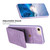 For iPhone SE 2022 / 2020 / 8 / 7 / 6 BF28 Frosted Card Bag Phone Case with Holder(Purple)