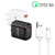 TE-005 QC3.0 18W USB Fast Charger with 1m 3A USB to Micro USB Cable, US Plug(Black)