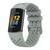 For Fitbit Charge 5 Solid Color Breathable Sports Silicone Watch Band(Gray)