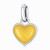 S925 Sterling Silver Heart Pendant DIY Bracelet Necklace Accessories(Yellow)