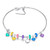 S925 Sterling Silver Heart Pendant DIY Bracelet Necklace Accessories(Yellow)