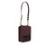 For Samsung Galaxy Z Flip4 Rhombic Texture Phone Case with Long & Short Lanyard(Wine Red)