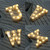 Alphabet O English Letter Shape Decorative Light, Dry Battery Powered Warm White Standing Hanging LED Holiday Light