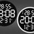6620 12 Inch LED Simple Wall Clock Living Room Round Silent Digital Temperature And Humidity Electronic Clock(White Frame EU Plug)