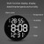 6620 12 Inch LED Simple Wall Clock Living Room Round Silent Digital Temperature And Humidity Electronic Clock(White Frame EU Plug)