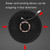 6620 12 Inch LED Simple Wall Clock Living Room Round Silent Digital Temperature And Humidity Electronic Clock(Black Frame EU Plug)