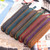 Retro Simple Leather Stylus Leather Zipper Pen Protection Case Crazy Horse Skin Mini Pen Case( Yellow Brown)