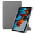 For Samsung Galaxy Tab S8 / Galaxy Tab S7 T870 Cloth Texture Multi-folding Horizontal Flip PU Leather Shockproof Case with Holder & Sleep / Wake-up Function(Grey)