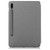 For Samsung Galaxy Tab S8 / Galaxy Tab S7 T870 Cloth Texture Multi-folding Horizontal Flip PU Leather Shockproof Case with Holder & Sleep / Wake-up Function(Grey)