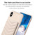 For iPhone XS Max BF26 Wave Pattern Card Bag Holder Phone Case(Beige)
