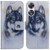 For OPPO A58 4G Coloured Drawing Flip Leather Phone Case(White Wolf)