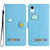 For iPhone XR Cartoon Cats Leather Phone Case(Blue)