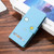For iPhone XR Cartoon Cats Leather Phone Case(Blue)