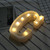 Alphabet C English Letter Shape Decorative Light, Dry Battery Powered Warm White Standing Hanging LED Holiday Light
