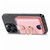 Magsafe Cross Vertical Card Bag Case For iPhone 15 / 14 / 13(Pink)