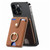 Magsafe Cross Vertical Card Bag Case For iPhone 15 / 14 / 13(Brown)