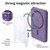 Magsafe Cross Vertical Card Bag Case For iPhone 15 / 14 / 13(Purple)