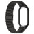 For Xiaomi Smart Band 8 Active Three Bead Stainless Steel Watch Band + Watch Metal Frame(Black)