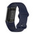 For Fitbit Charge 6 Solid Color Butterfly Buckle Silicone Watch Band, Size:S Size(Dark Blue)