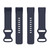For Fitbit Charge 6 Solid Color Butterfly Buckle Silicone Watch Band, Size:S Size(Dark Blue)