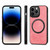 For iPhone 14 Pro Solid Color Leather Skin Back Cover Phone Case(Pink)