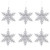 6pcs /Pack Snowflake Type Christmas Acrylic Transparent Pendants Christmas Tree Decorations